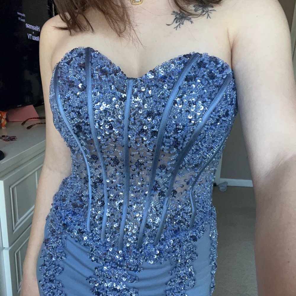 Blue Fishtail Mermaid Dress - Picture 5 of 7